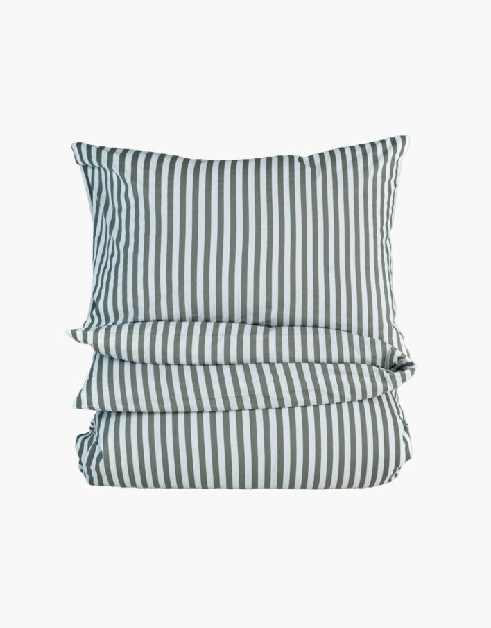 Påslakanset i bomull olivgrön - 150x210 cm olivgrön - 1