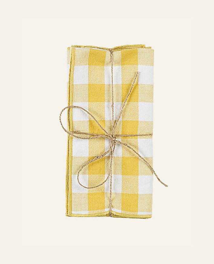 2-pack tygservetter gul - 45x45 cm gul - 1