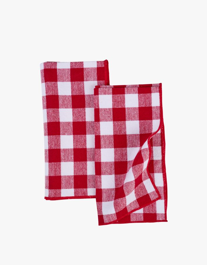 2-pack tygservetter röd - 45x45 cm röd - 1