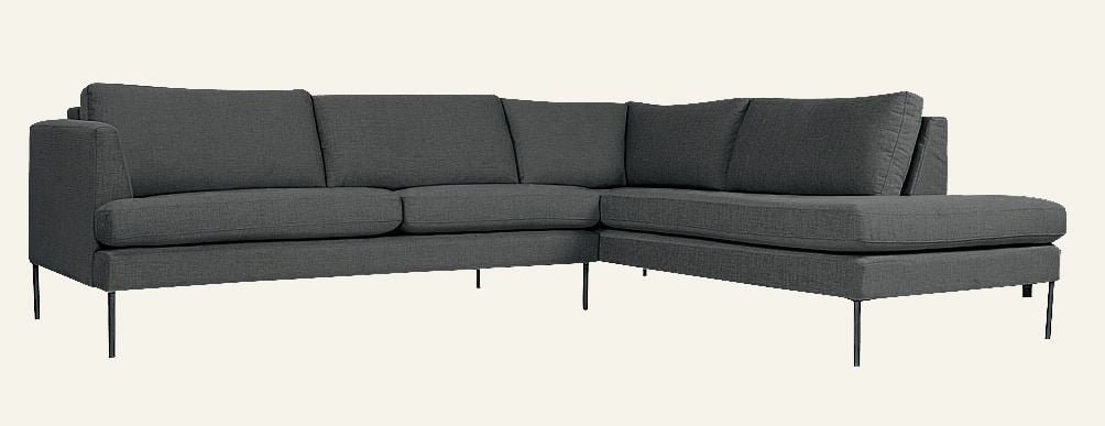 Soffa divan höger grå - 5