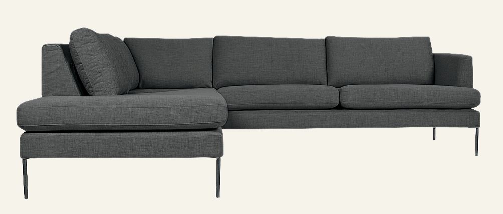 Soffa divan vänster grå - 6