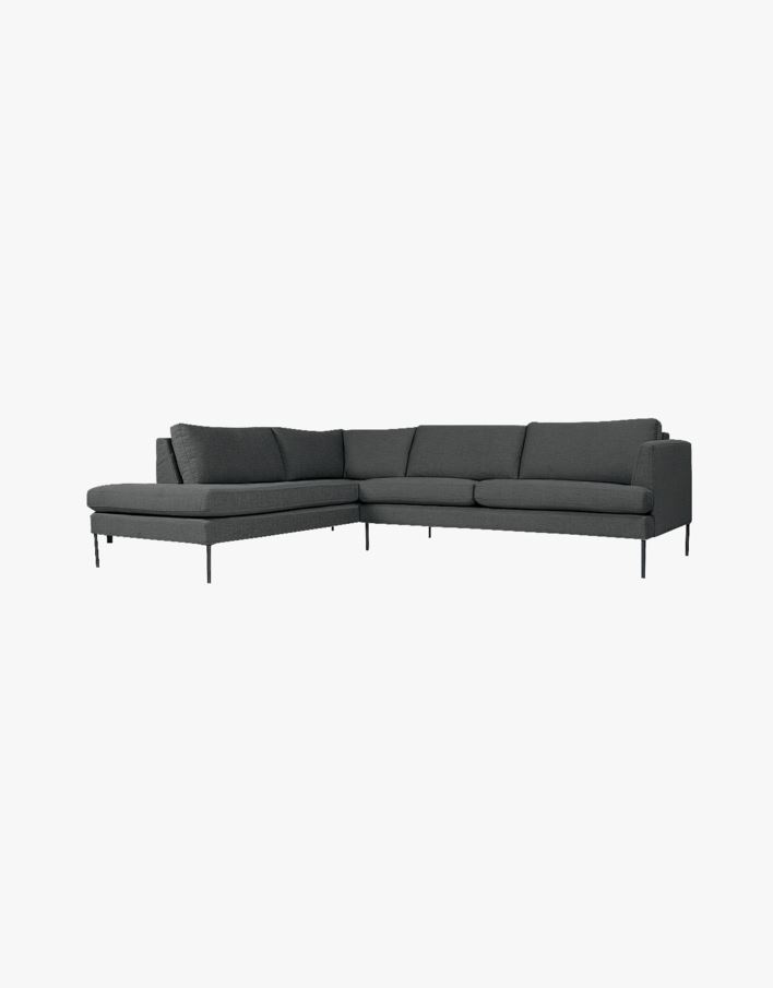 Soffa divan vänster grå - 269x222x80 cm grå - 1