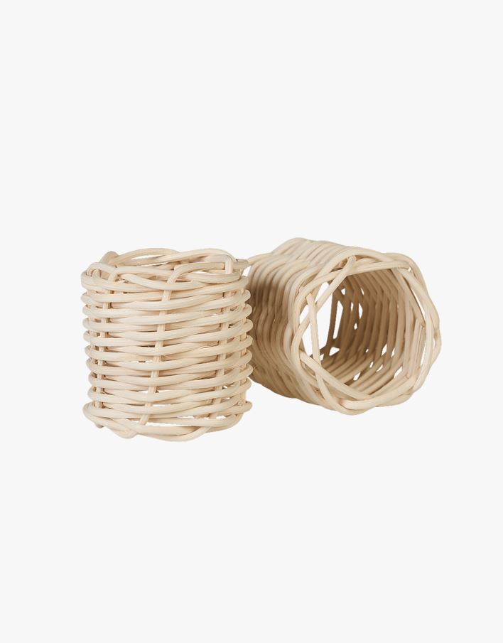 2-pack servettringar natur - 6x7 cm natur - 1