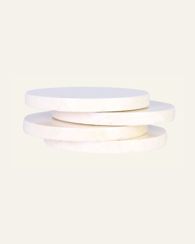 Glasunderlägg beige - ø10 cm beige - 1