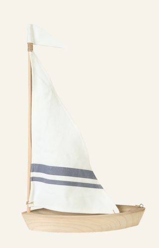 Hemtex | Sailboat Dekoration Multi/blå - 27x9,5x45,5 Cm