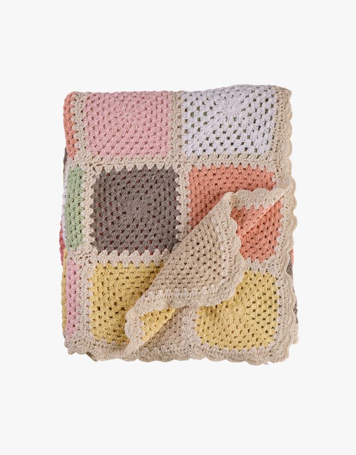 Pläd multi/rosa - 120x150 cm multi/rosa - 1