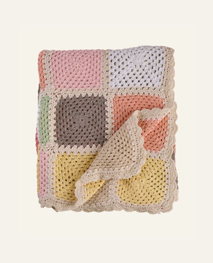 Pläd multi/rosa - 120x150 cm multi/rosa - 1