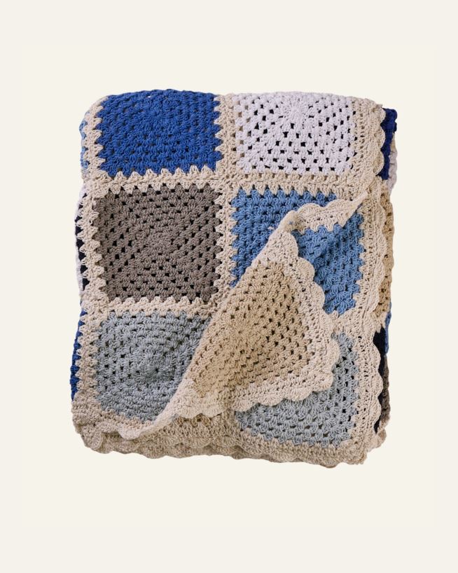 Pläd multi/blå - 120x150 cm multi/blå - 1