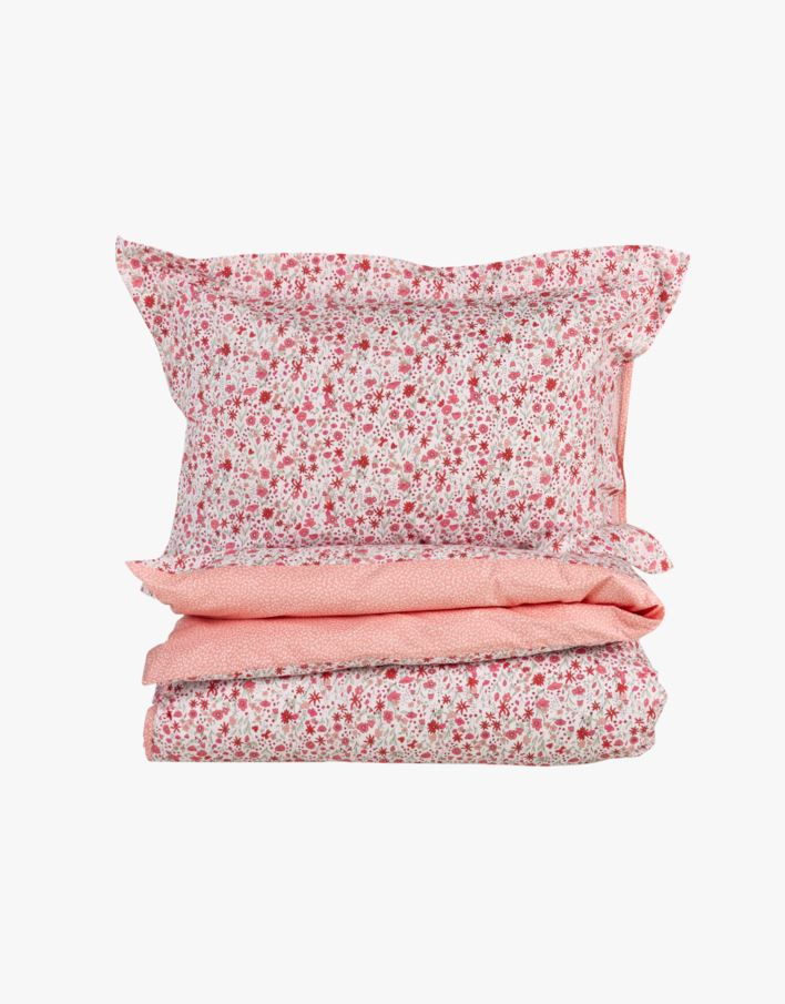 Påslakanset i percale korall - 230x220 cm korall - 1