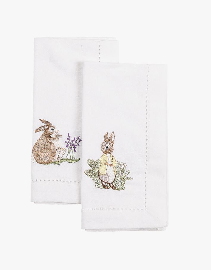 2-pack tygservetter vit - 45x45 cm vit - 1