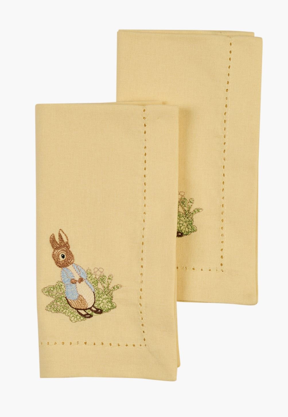 2-pack tygservetter gul - 45x45 cm gul - 1