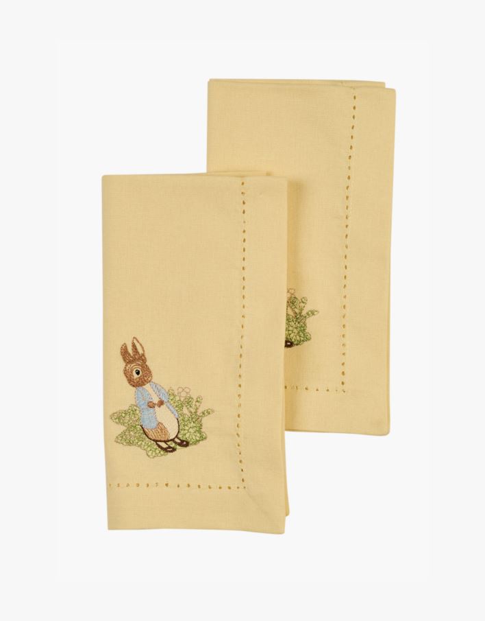 2-pack tygservetter gul - 45x45 cm gul - 1