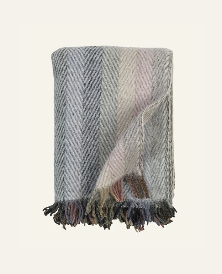 Ullpläd multi/blå - 130x170 cm multi/blå - 1