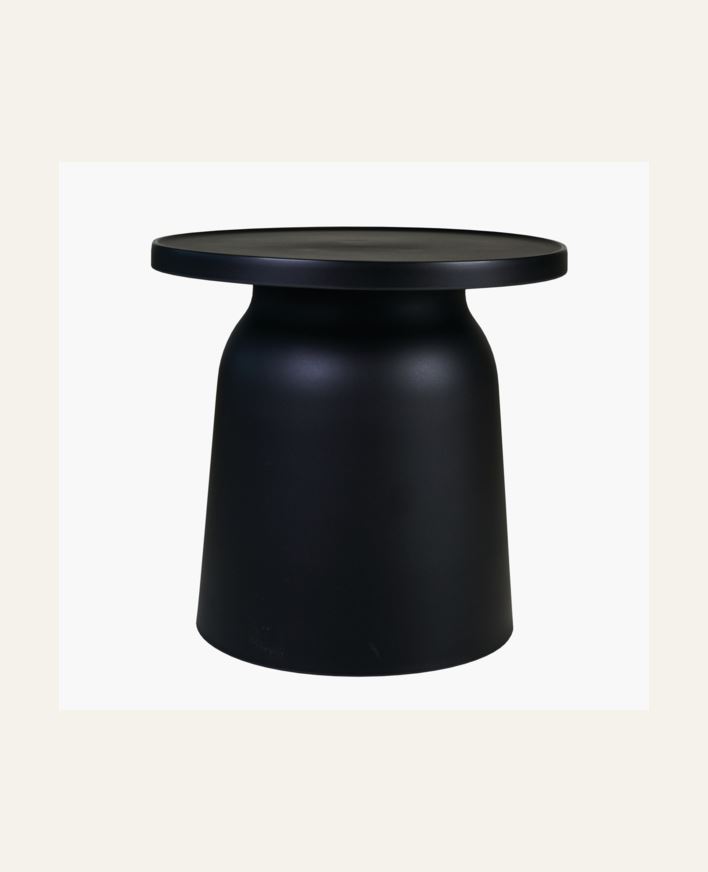 Trädgårdsbord svart - 47x47x47 cm ø47 svart - 1