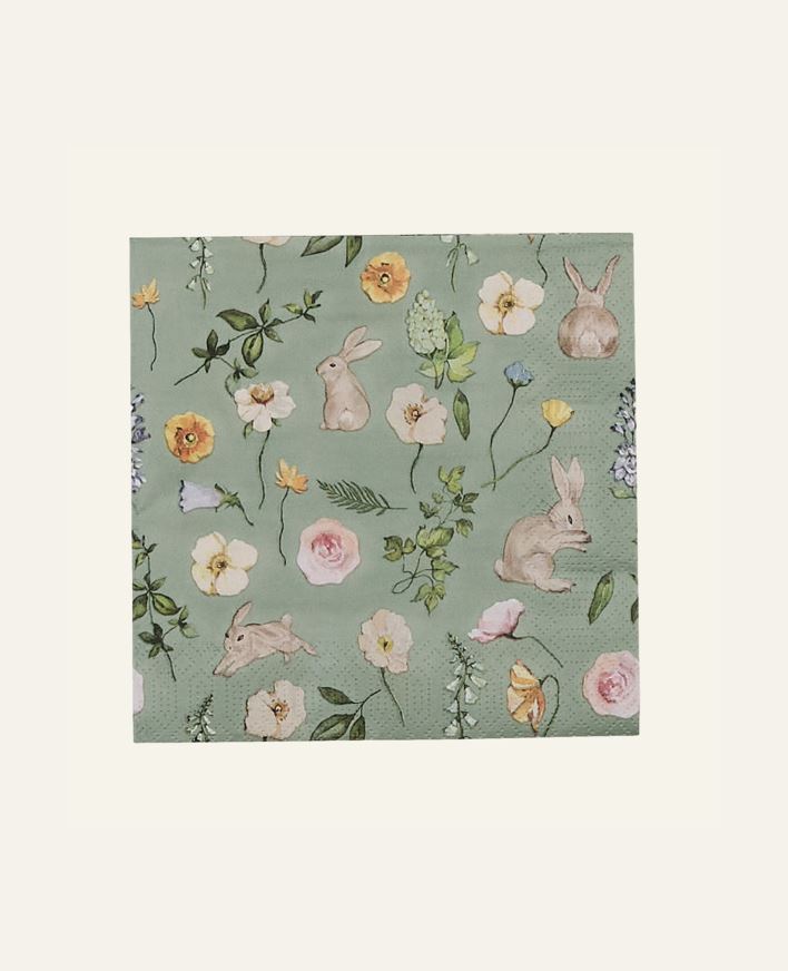 Pappersservetter multi/grön - 33x33 cm multi/grön - 1