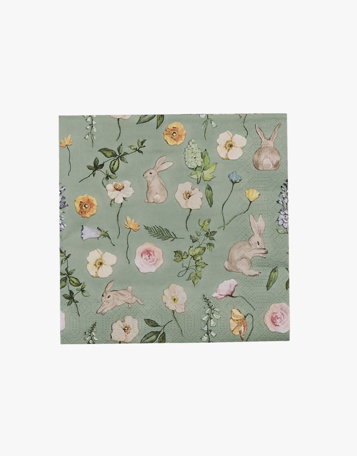 Pappersservetter multi/grön - 33x33 cm multi/grön - 1