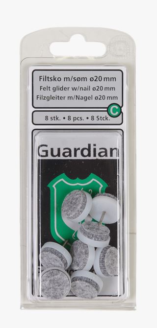 Guardian 8 pk möbeltass med spik vit
