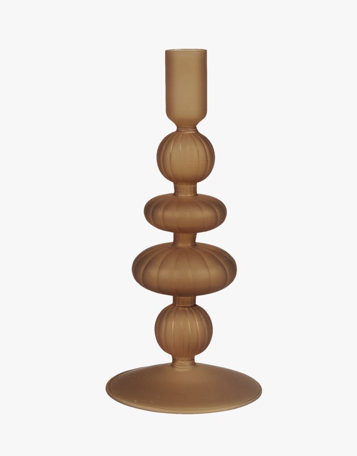 Ljusstake nougat - 10x10x22 cm nougat - 1