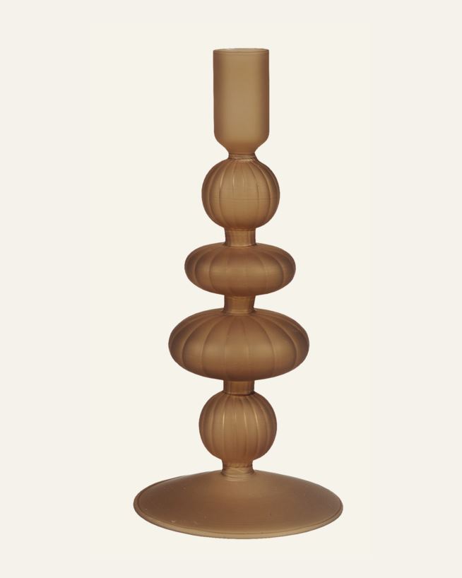 Ljusstake nougat - 10x10x22 cm nougat - 1