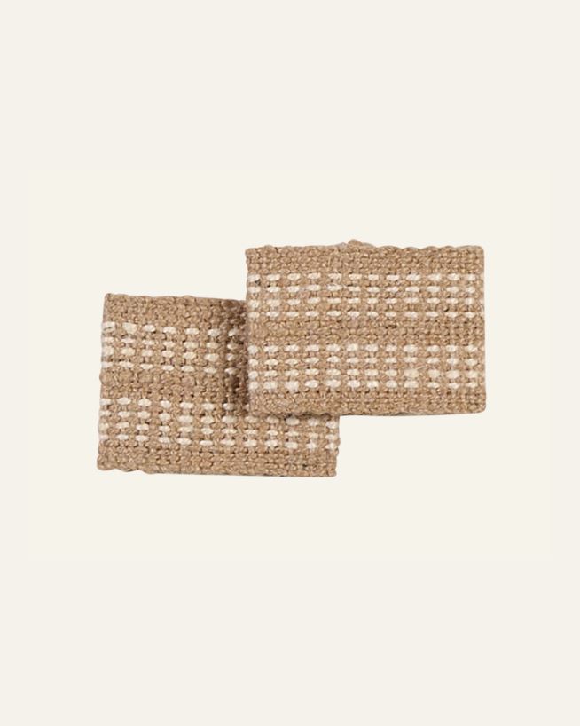 2-pack servettringar natur - 8x5,5cm natur - 1