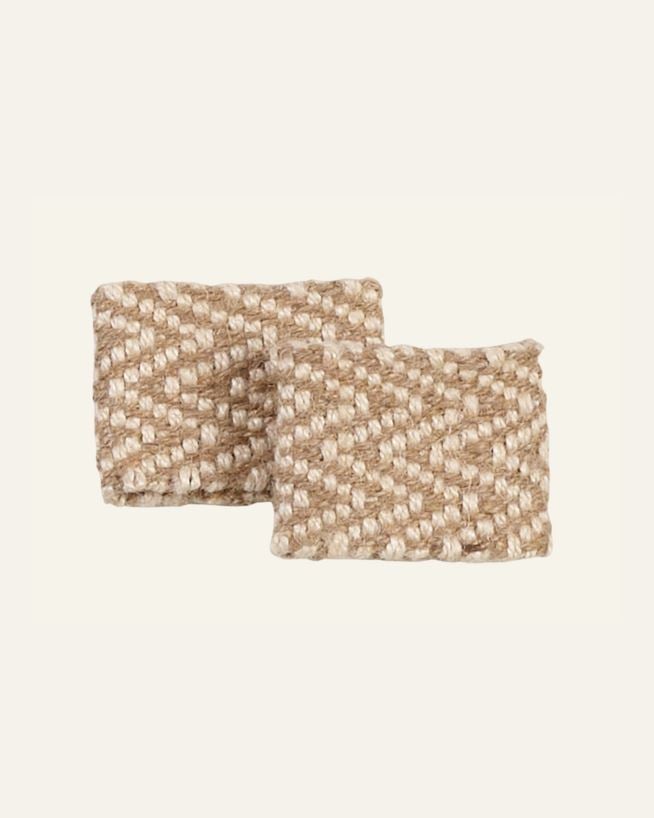 2-pack servettringar natur - 8x5,5cm natur - 1