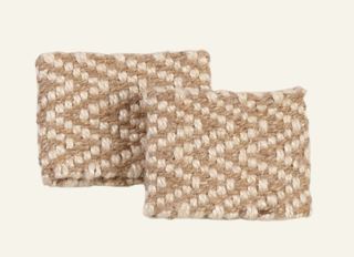 Jute zigzag 2-pack servettringar natur