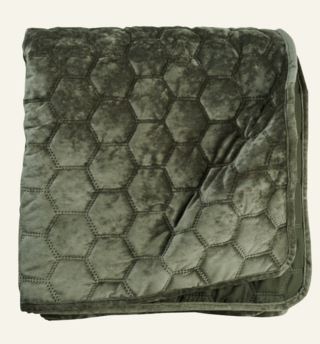 Wilhelmine överkast olivgrön