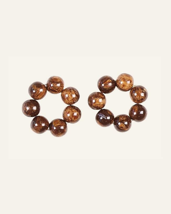 2-pack servettringar brun - ø 6,5 brun - 1