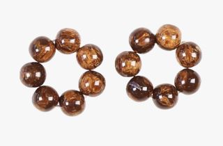 Pearl 2-pack servettringar brun