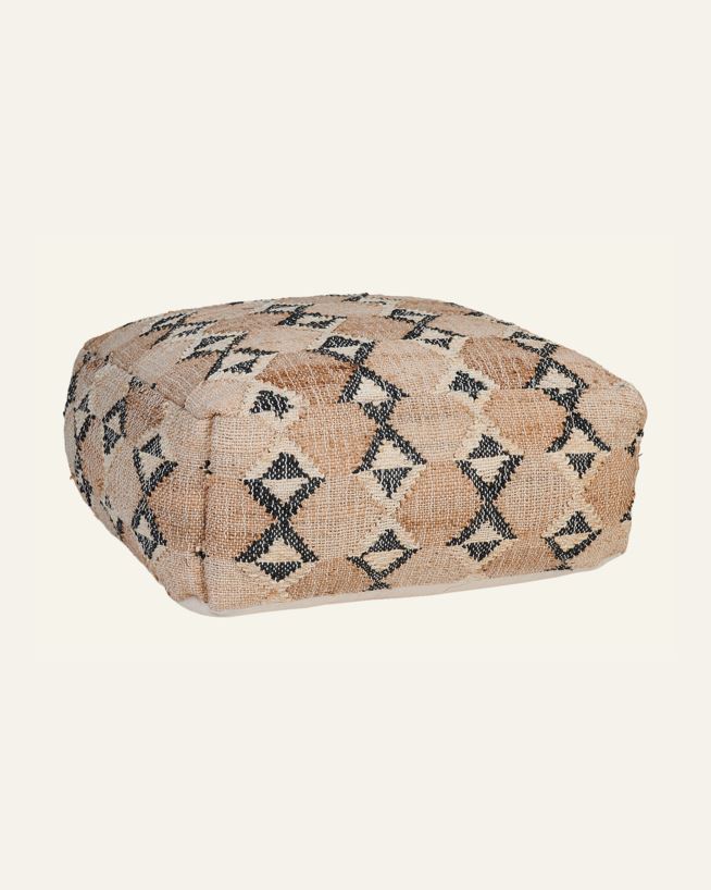 Puff multi/svart - 55x55x22 cm multi/svart - 1