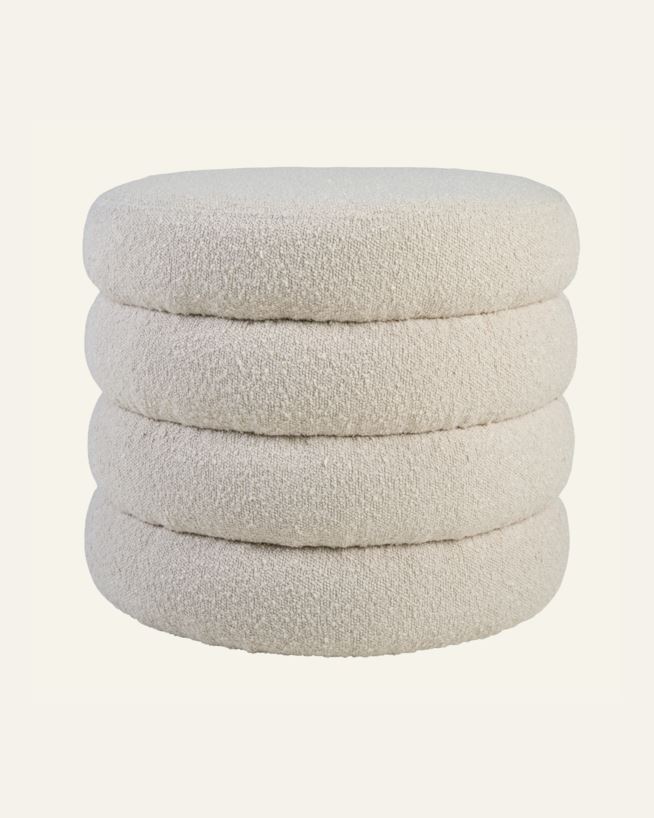 Puff ljusbeige - 50x50x43 cm ljusbeige - 1
