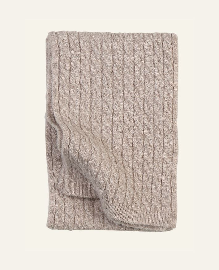 Stickad halsduk sand - 23x146 cm sand - 1