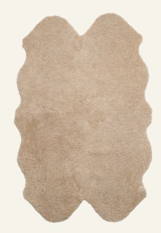 Curly grand fårskinn beige
