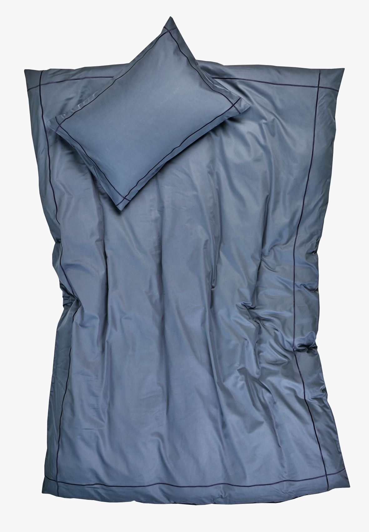 Påslakanset i satin dimblå - 2