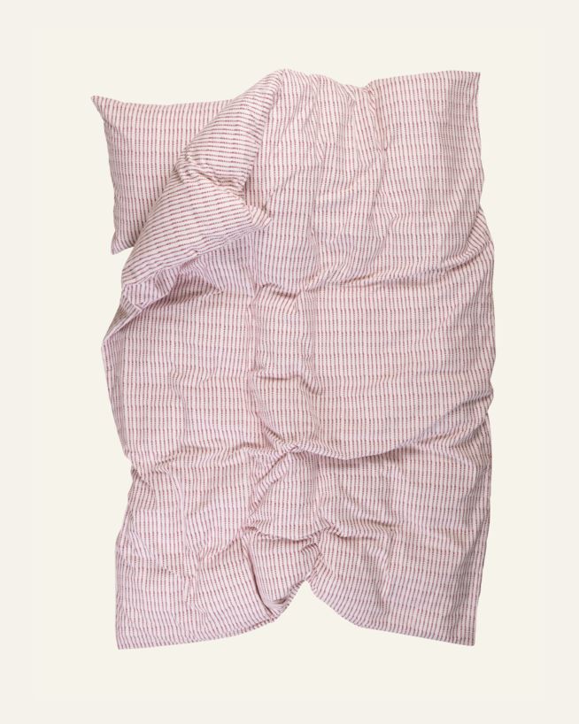 Påslakanset i flanell röd - 150x210+50x60 cm röd - 1