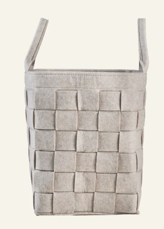 Felt tvättkorg beige