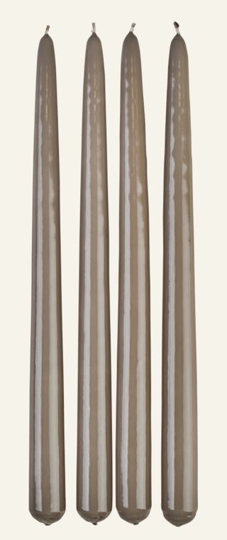 Festljus 4pk kronljus mörk sand