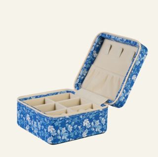 June smyckeskrin med dragkedja blå