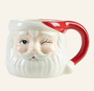 Santa mugg vit