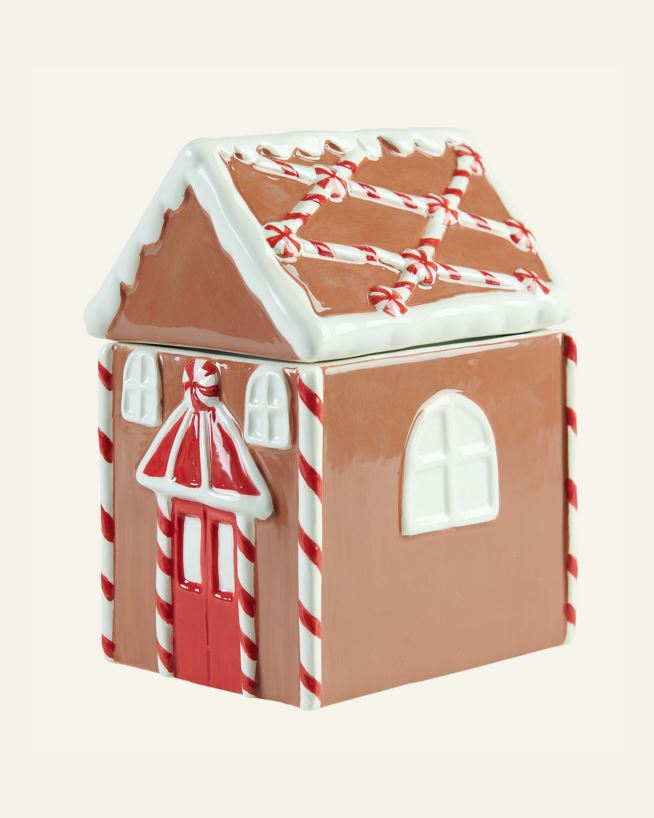 Burk med lock brun - 8x11x14,5 cm brun - 1
