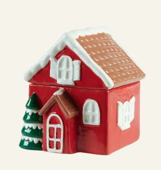 Christmas burk med lock röd