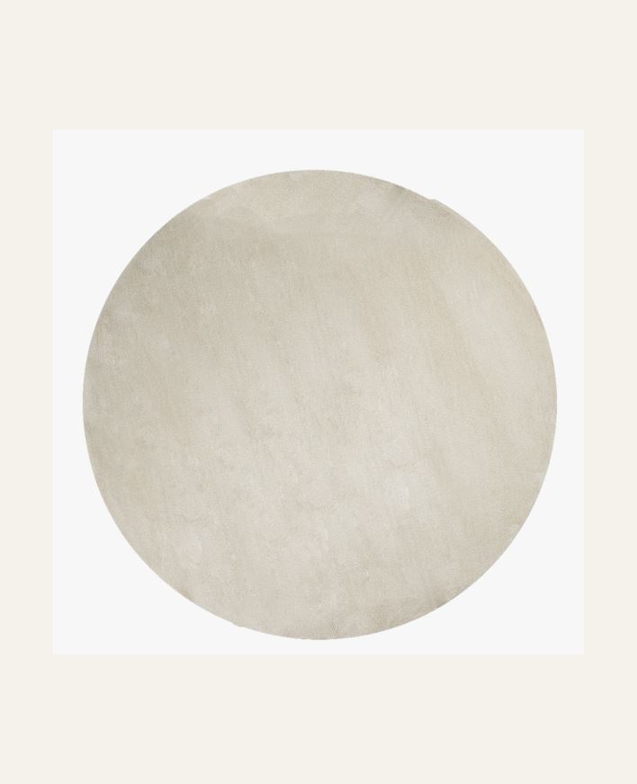 Rund matta ljusbeige - ø200 cm ljusbeige - 1