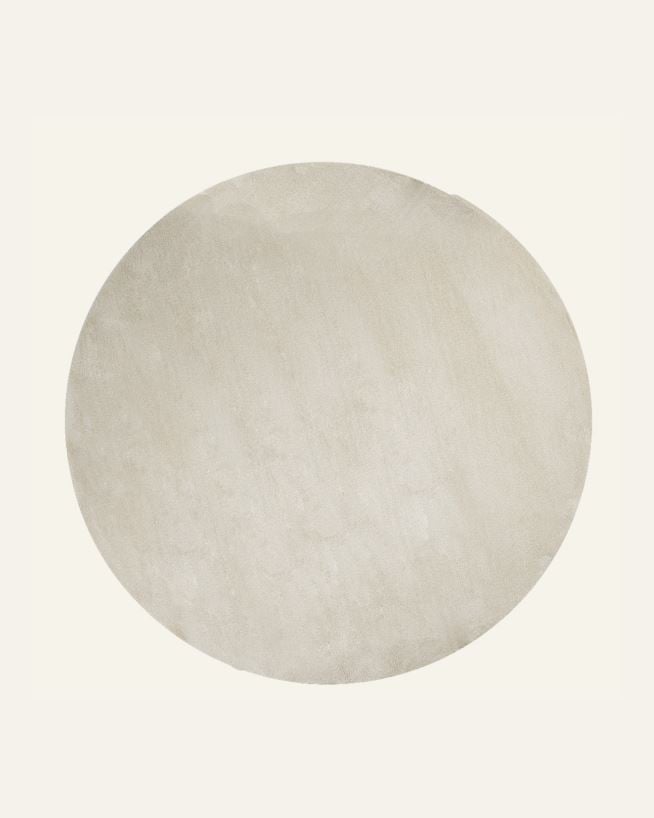 Rund matta ljusbeige - ø200 cm ljusbeige - 1