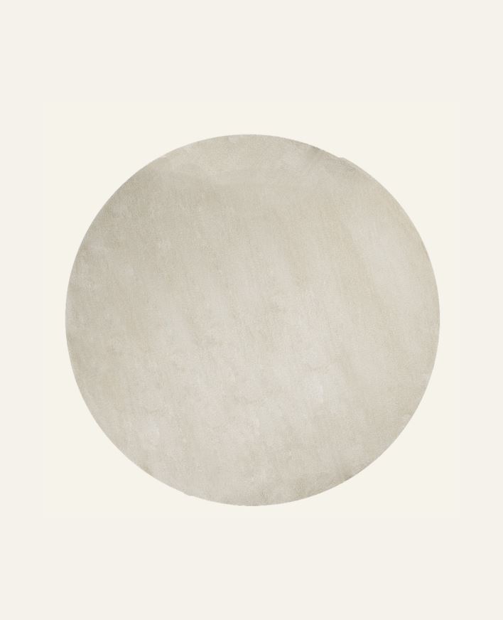 Rund matta ljusbeige - ø200 cm ljusbeige - 1