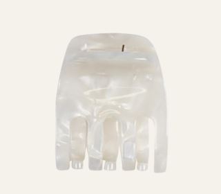 Lila hårklämma offwhite