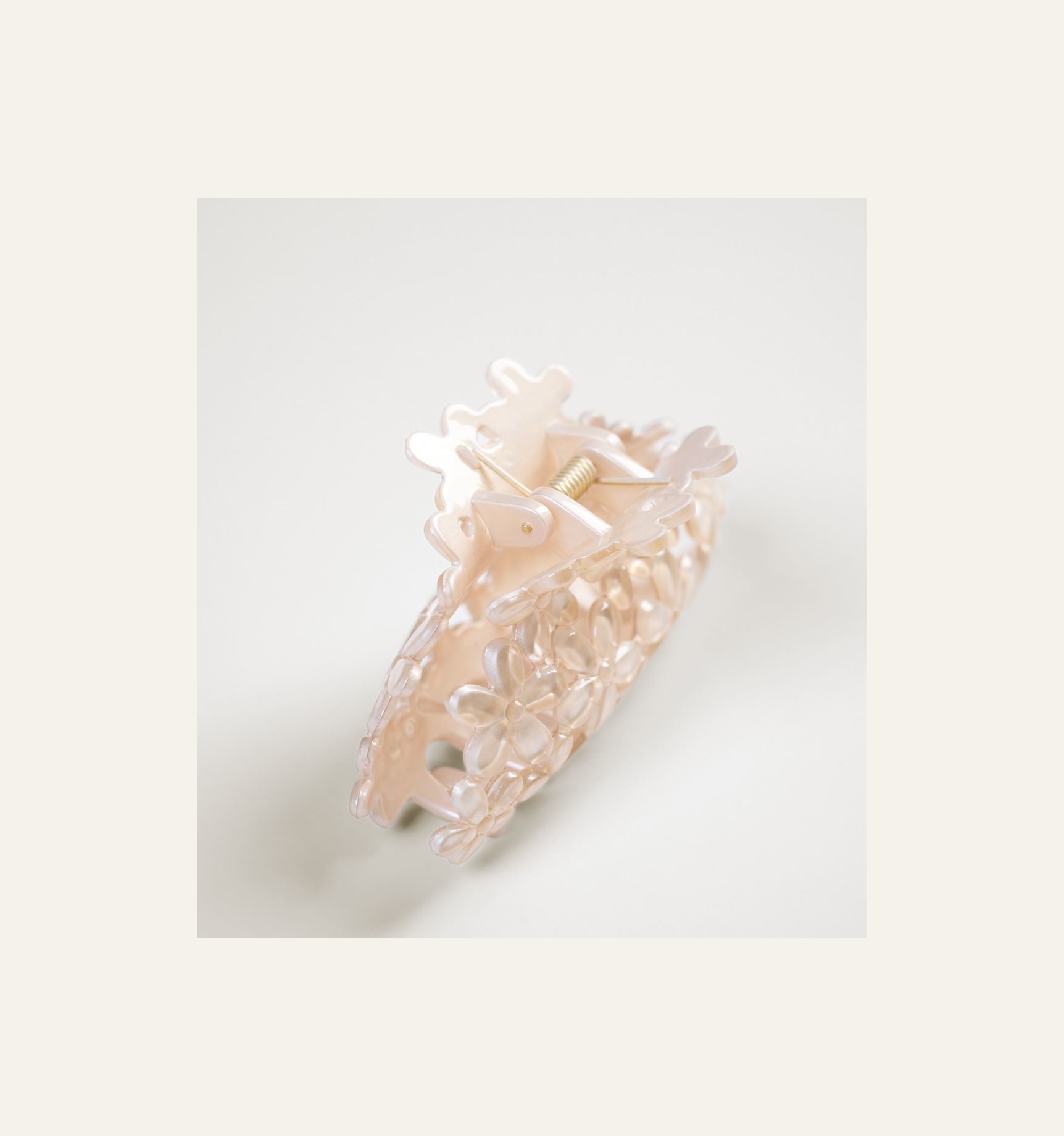 Hårklämma beige - 2