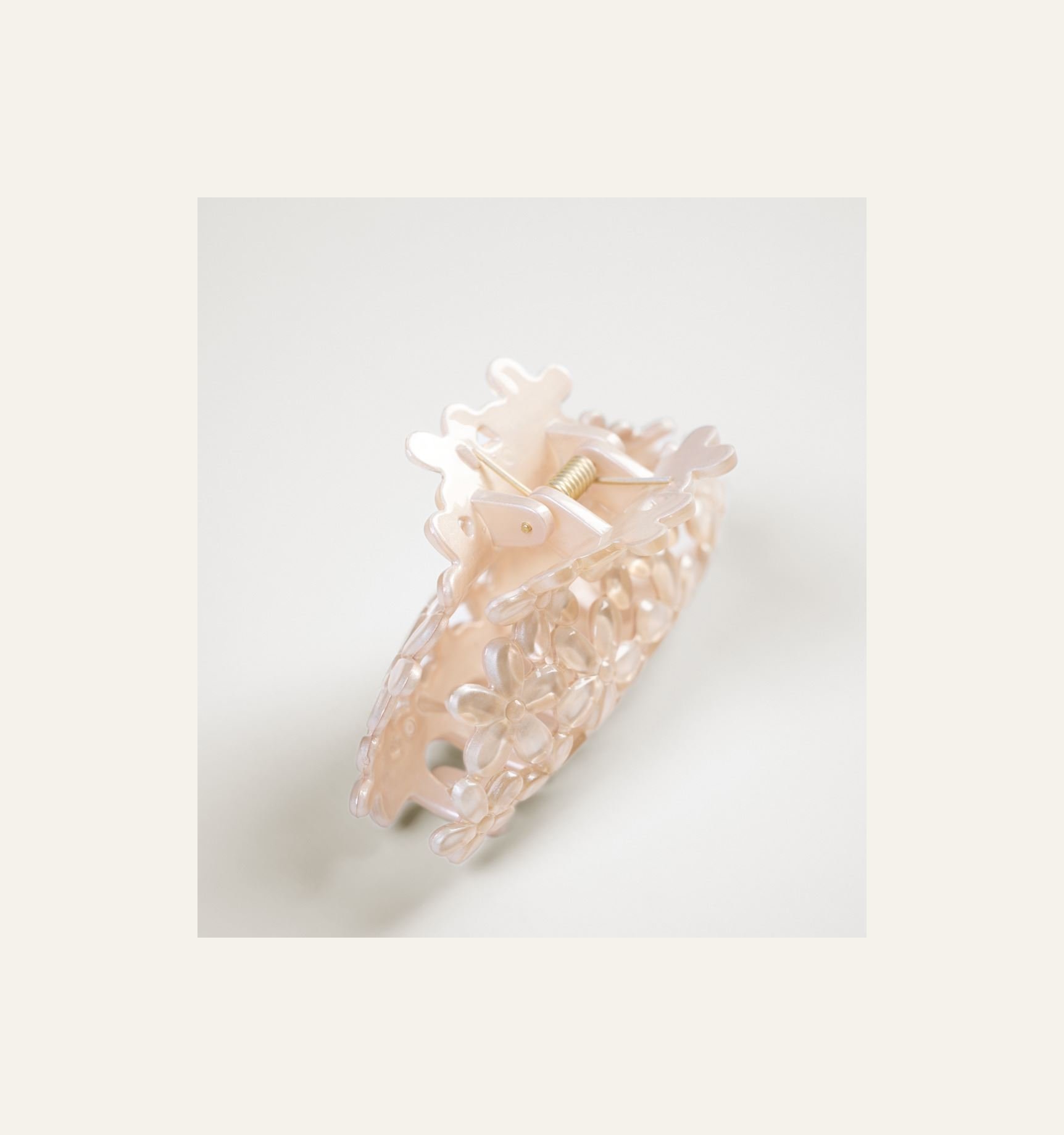 Hårklämma beige - 2