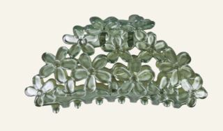 Flower hårklämma grön