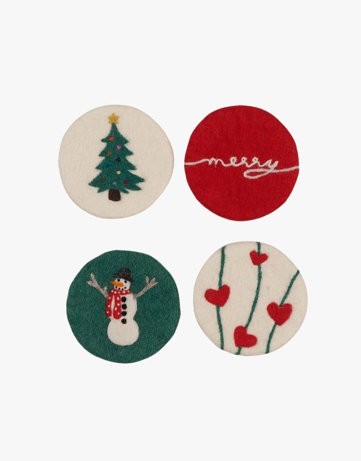 4-pack glasunderlägg multi - ø10 multi - 1
