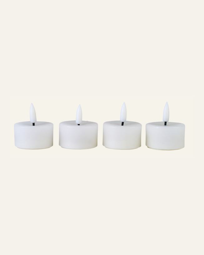 Led-värmeljus vit - 4,5x4,5x5,5 cm vit - 1